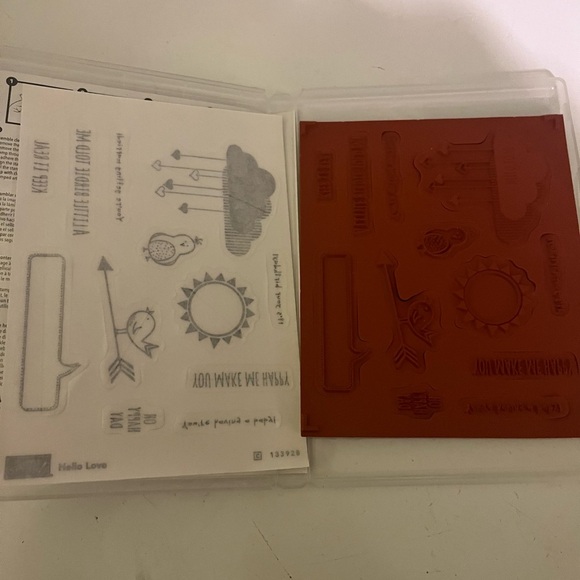 Stampin' Up HELLO LOVE  Stamp set of 12 (133928) Birds NEW - Picture 2 of 2